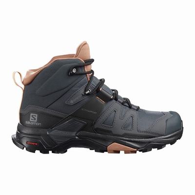 Női Salomon X ULTRA 4 MID GORE-TEX Túrabakancs SA0472869 Sötét Szürke/Krém